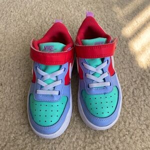 Nike Court Borough Low Recraft sneakers Unisex Size 9c Red, Green, Light Blue